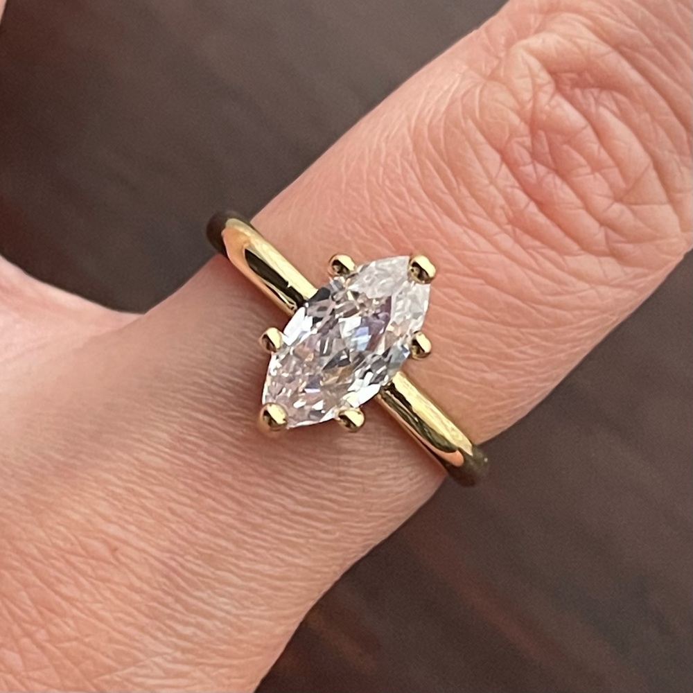 Gold Crystal Ring